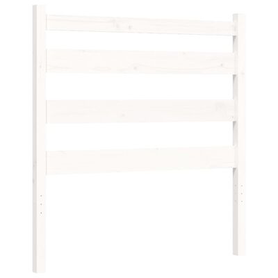 vidaXL Estructura de cama con cabecero madera maciza blanco 90x190 cm