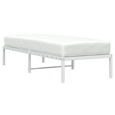 vidaXL Estructura de cama metal blanco 75x190 cm