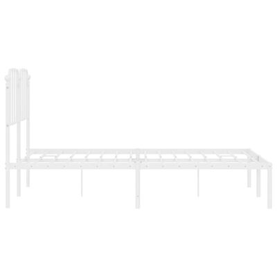 vidaXL Estructura cama sin colchón con cabecero metal blanco 140x200cm