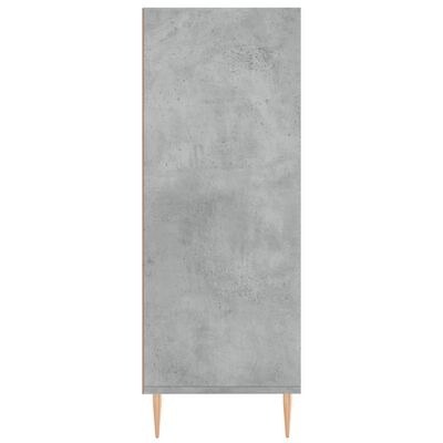 vidaXL Estantería madera de ingeniería gris hormigón 69,5x32,5x90 cm