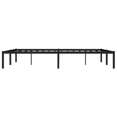 vidaXL Estructura de cama de metal negro 150x200 cm