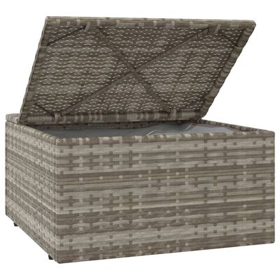 vidaXL Set de muebles de jardín 4 pzas y cojines ratán sintético gris