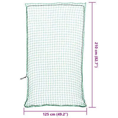 vidaXL Red de remolque con cuerda elástica PP verde 2,1x1,25 m