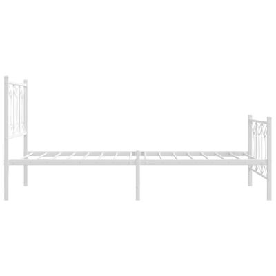 vidaXL Estructura cama sin colchón con estribo metal blanco 100x200 cm