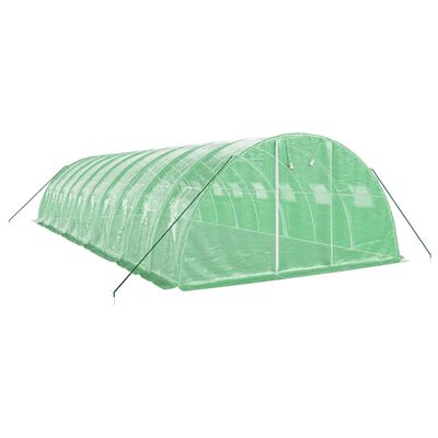 vidaXL Invernadero con estructura de acero verde 40 m² 10x4x2 m