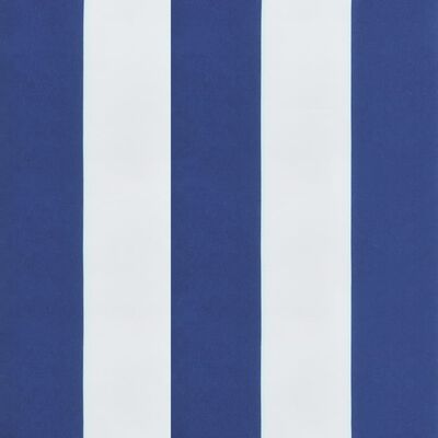 vidaXL Cojines banco jardín 2 uds tela a rayas azul blanco 200x50x7 cm