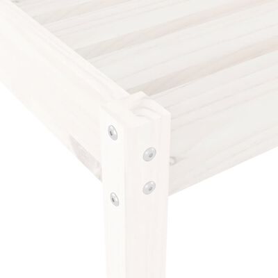 vidaXL Tumbonas 2 unidades madera maciza de pino blanco 199,5x60x74 cm