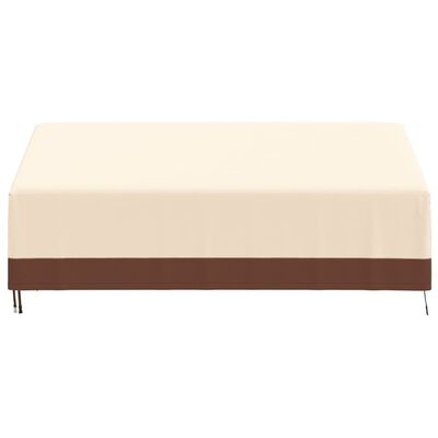 vidaXL Cubierta de banco de 3 plazas Oxford 600D beige 198x97x48/74 cm