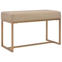 vidaXL Banco 80 cm terciopelo beige