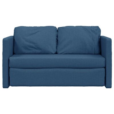 vidaXL Sofá cama de suelo 2 en 1 tela azul 112x174x55 cm