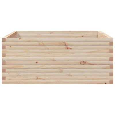 vidaXL Jardinera de madera maciza de pino 110x110x46 cm