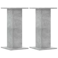 vidaXL Soportes altavoces 2 uds madera gris hormigón 30x30x60 cm