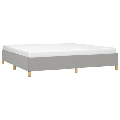 vidaXL Cama sin colchón tela gris claro 200x200 cm