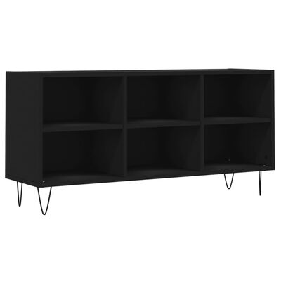 vidaXL Mueble de TV madera de ingeniería negro 103,5x30x50 cm