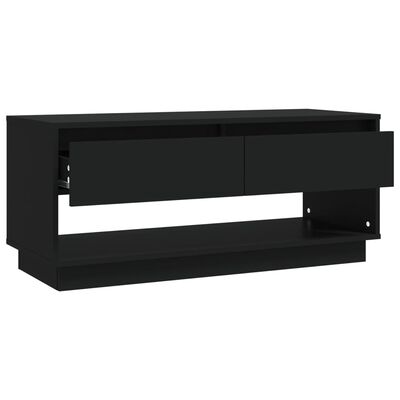 vidaXL Mueble para TV madera contrachapada negro 102x41x44 cm