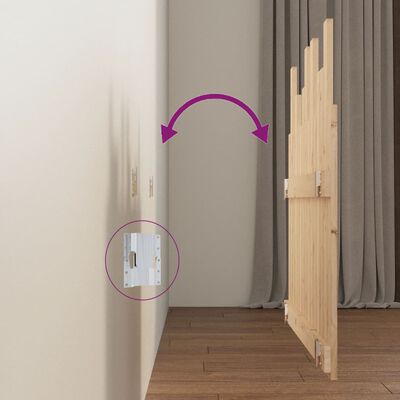 vidaXL Cabecero de cama de pared madera maciza de pino 95,5x3x80 cm