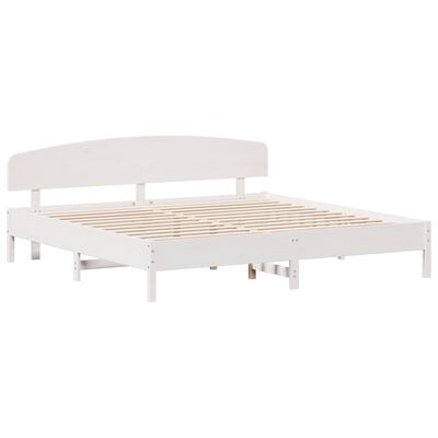 vidaXL Estructura de cama sin colchón madera maciza blanca 200x200 cm