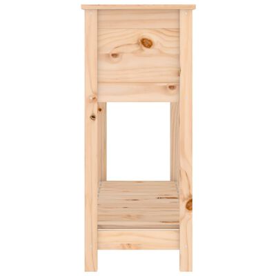 vidaXL Jardinera con estante madera maciza de pino 111,5x34,5x81 cm