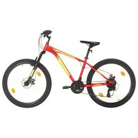 vidaXL Bicicleta montaña 21 velocidades 27,5 pulgadas rueda 38 cm rojo