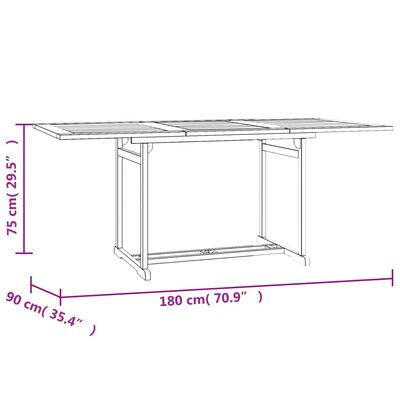 vidaXL Juego de comedor de jardín 7 piezas madera maciza de teca