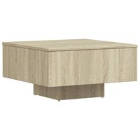 vidaXL Mesa de centro madera contrachapada roble Sonoma 60x60x31,5 cm