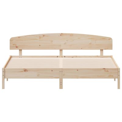 vidaXL Estructura de cama con cabecero madera maciza de pino 200x200cm