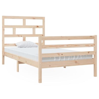 vidaXL Estructura de cama madera maciza de pino 100x200 cm