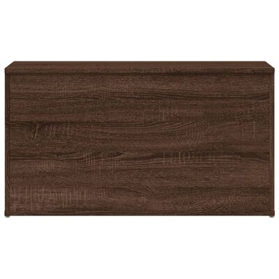 vidaXL Baúl de almacenaje madera contrachapada marrón roble 84x42x46cm