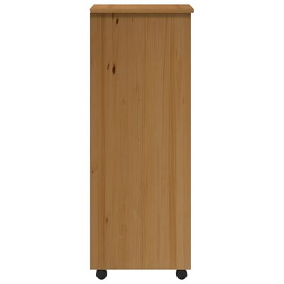 vidaXL Cajonera con ruedas MOSS madera maciza pino marrón miel