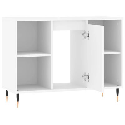 vidaXL Mueble de baño madera de ingeniería blanco 80x33x60 cm