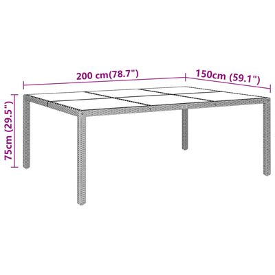 vidaXL Set de comedor de jardín 11 pzas ratán sintético gris