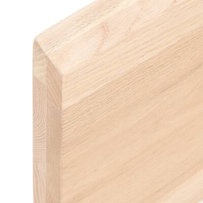 vidaXL Tablero de mesa madera maciza roble sin tratar 80x60x(2-4) cm