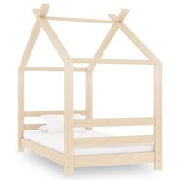 vidaXL Estructura de cama infantil de madera maciza de pino 70x140 cm