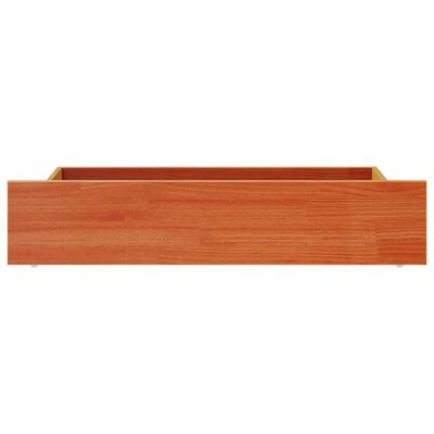 vidaXL Cajones de cama 4 uds madera maciza de pino marrón cera