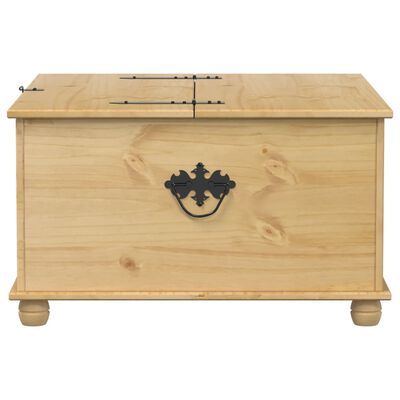 vidaXL Caja de almacenaje Corona madera maciza de pino 90x78x45 cm