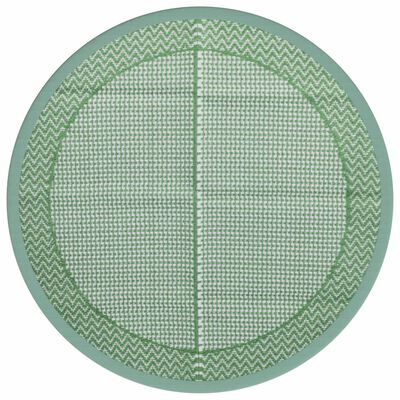 vidaXL Alfombra de exterior PP verde Ø120 cm