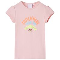 Camiseta infantil rosa claro 92