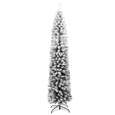 vidaXL Árbol de Navidad artificial estrecho con nieve PVC verde 240 cm |  vidaXL.es