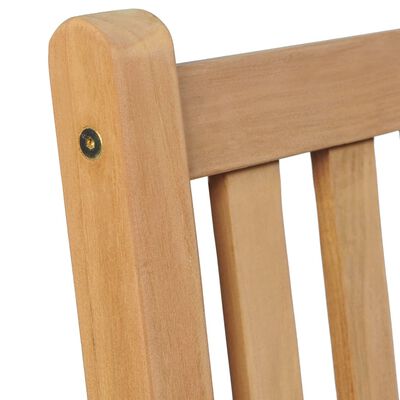 vidaXL Sillas de jardín 4 uds madera maciza de teca con cojines crema