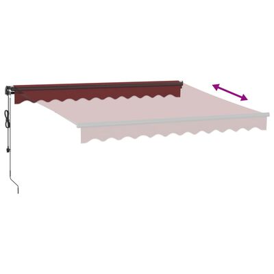 vidaXL Toldo retráctil automático burdeos 300x250 cm