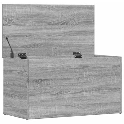 vidaXL Baúl de almacenaje madera contrachapada gris Sonoma 84x42x46 cm