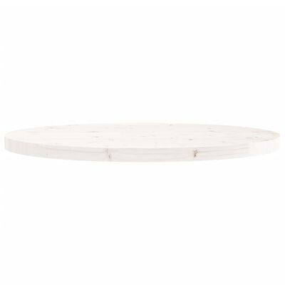 vidaXL Tablero de mesa redondo madera maciza de pino blanco Ø90x3 cm