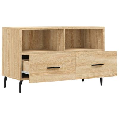 vidaXL Mueble para TV madera contrachapada roble ahumado 80x36x50 cm