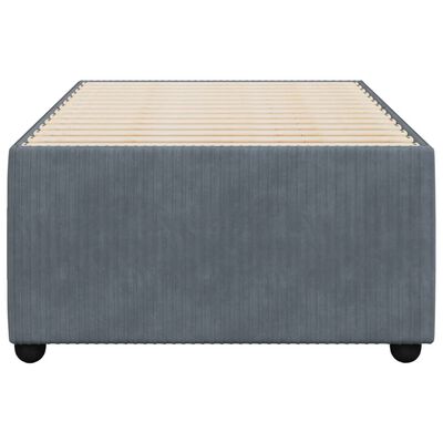 vidaXL Estructura de cama sin colchón terciopelo gris oscuro 80x200 cm