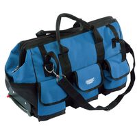 Draper Tools Bolsa herramientas con ruedas azul negro 60x30x35cm 58 L