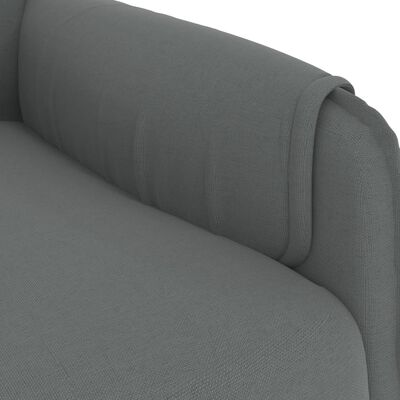 vidaXL Sillón de masaje elevable tela gris oscuro