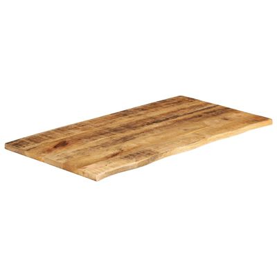 vidaXL Tablero de mesa borde natural madera maciza mango 100x60x2,5 cm