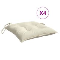 vidaXL Cojines de silla de jardín 4 uds tela Oxford crema 40x40x7 cm