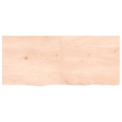 vidaXL Encimera de baño madera maciza sin tratar 140x60x(2-4) cm