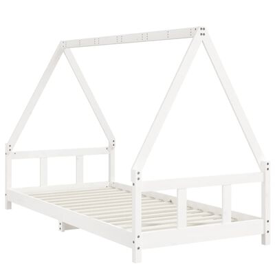 vidaXL Estructura de cama para niños madera de pino blanco 90x200 cm